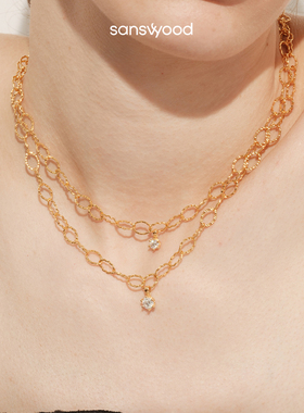 森吾轻奢高级感莫桑钻项链