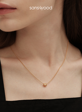 精致小众转运珠项链女银叠戴森吾