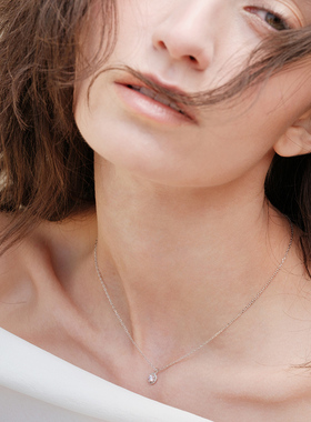 森吾《黎明花序》粉色莫桑钻项链