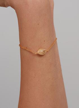 森吾纯银钉砂橄榄果手链