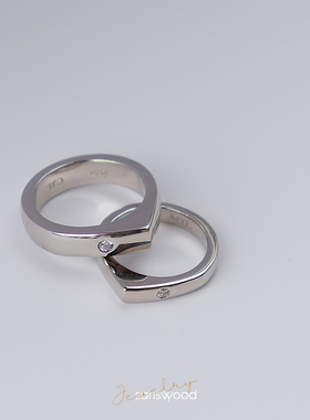 sanswood情人节礼物纯银情侣戒指