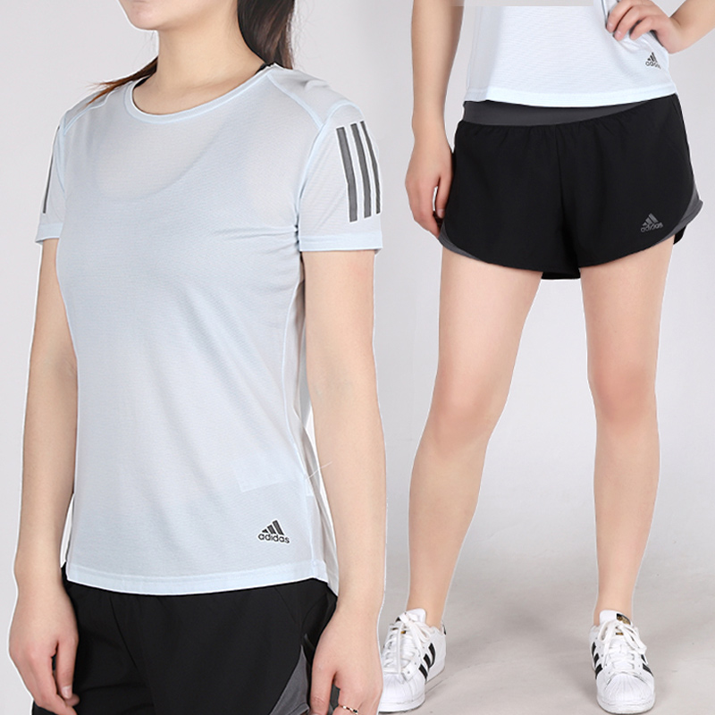 Adidas Sports Set Women's 2020 Summer New Sportswear Running T-shirt Shorts Breathable Casual Wear