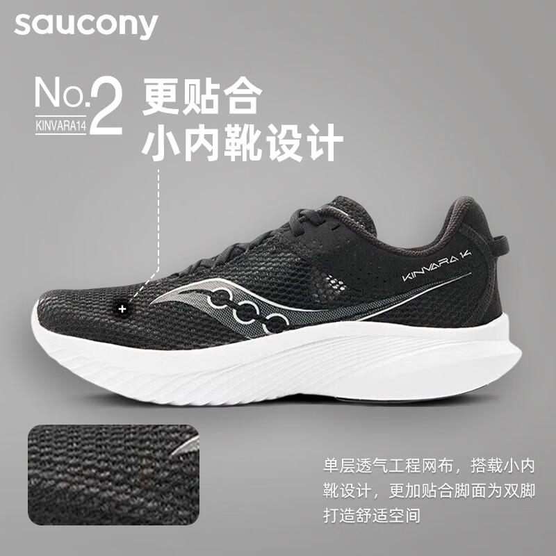 Saucony索康尼男鞋2024新款KINVARA14菁华K14运动鞋跑步鞋S20824 - 图1