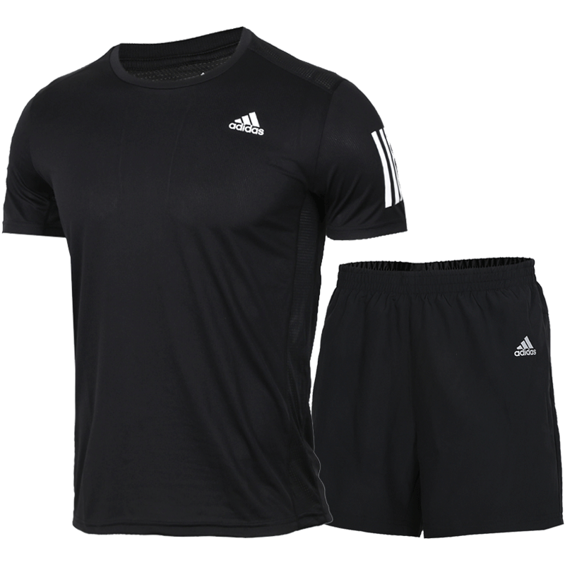 Adidas Set Men's 2020 Spring New Short Sleeve Shorts Casual Running Men's Sportswear