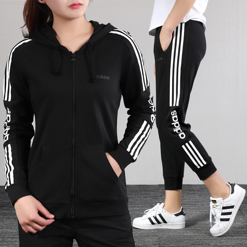 Adidas Sports Set Women's 2020 Summer Sportswear Windproof Top Woven Coat Women's Casual Wear