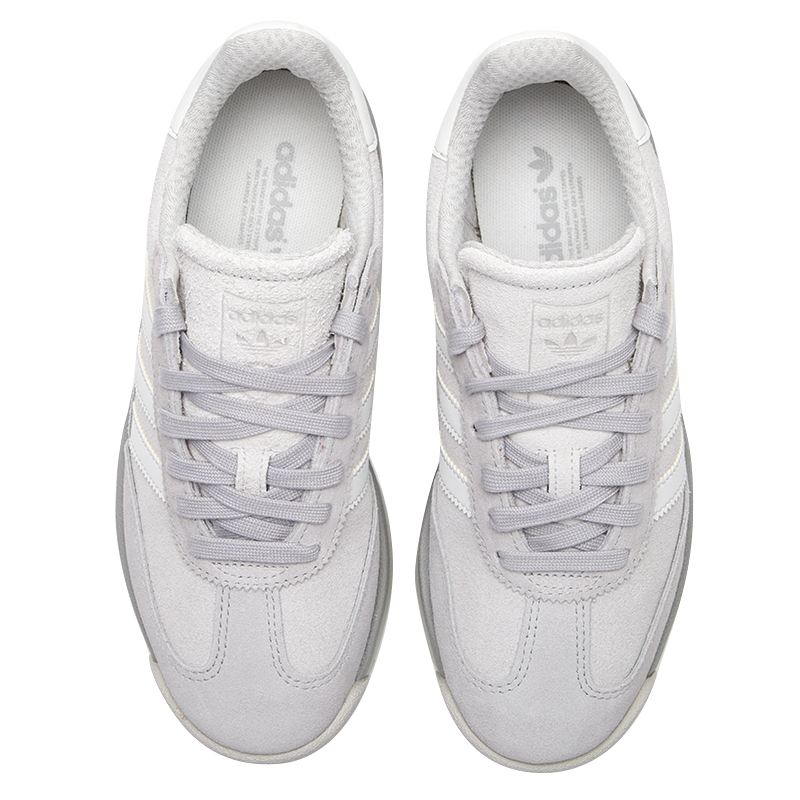 阿迪达斯三叶草男鞋女鞋晶白色德训鞋BOOST中底减震透气休闲鞋 - 图1