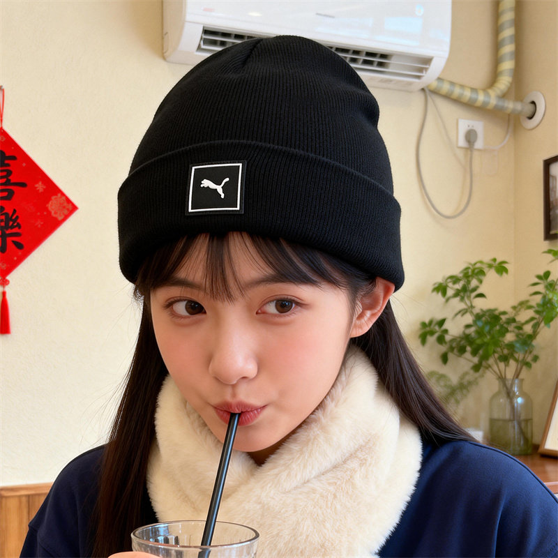 PUMA彪马男女帽冬季新款保暖运动帽户外护耳休闲绒线帽针织毛线帽,淘宝优惠券,粉丝福利购,淘宝优惠卷