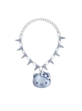 夸张亚文化哥特朋克风金属铆钉KT猫辣妹项链颈链chocker锁骨链潮