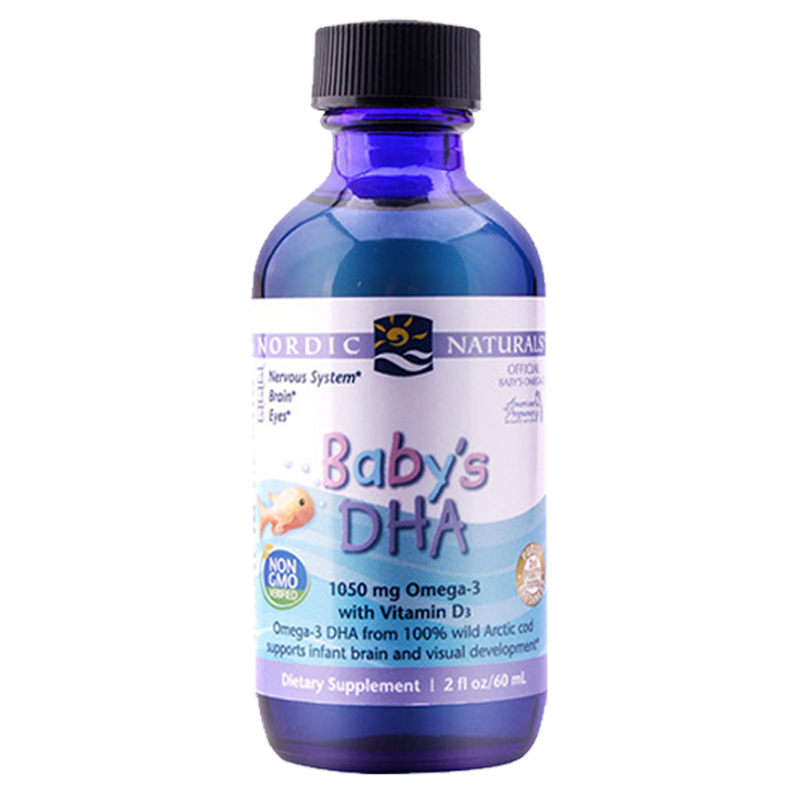 阿里健康大药房海外店美国挪威小鱼Nordic Naturals 婴幼儿鳕鱼肝油 DHA+维生素AD60ml2