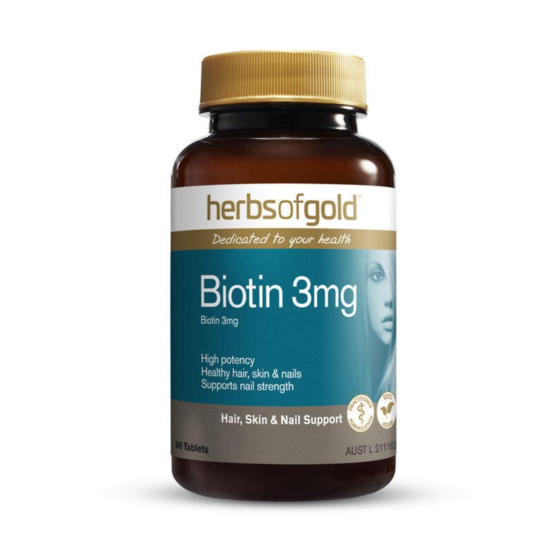 阿里健康大药房海外店澳洲Herbsofgold和丽康维生素b7b6生物素biotin防脱发H生发胶囊0