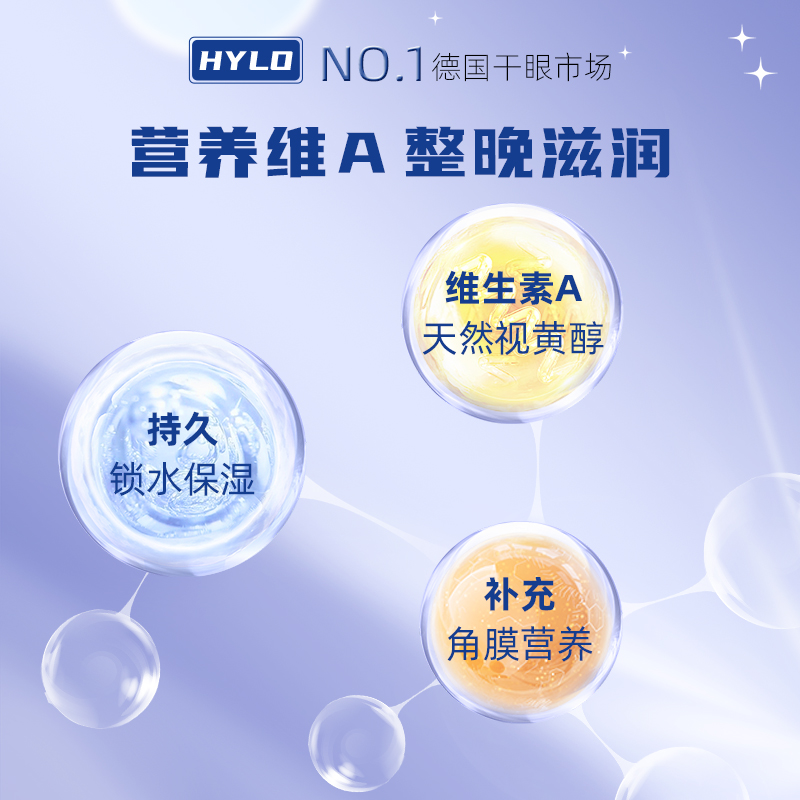 德国海露HYLO NIGHT眼膏原装进口5g不含防腐剂夜用中重度干眼使用-图2