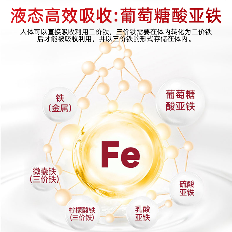 Salus Floradix 德国进口铁元红铁液孕妇女性补铁补气血500ml*3瓶 - 图2