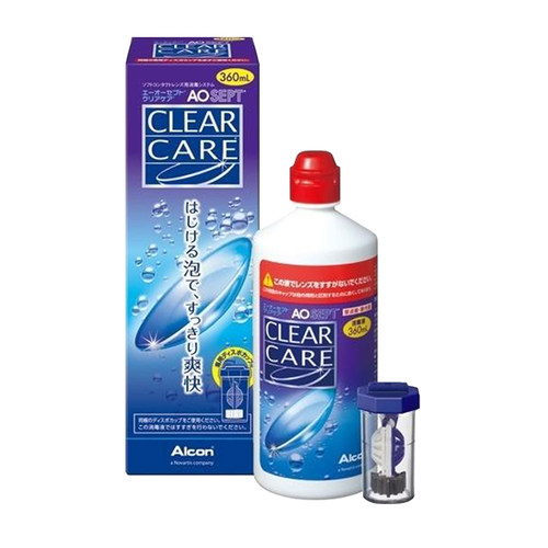 日本原装AO爱尔康ClearCare蓝澈双氧水软性隐形眼镜护理液mlOK - 图2