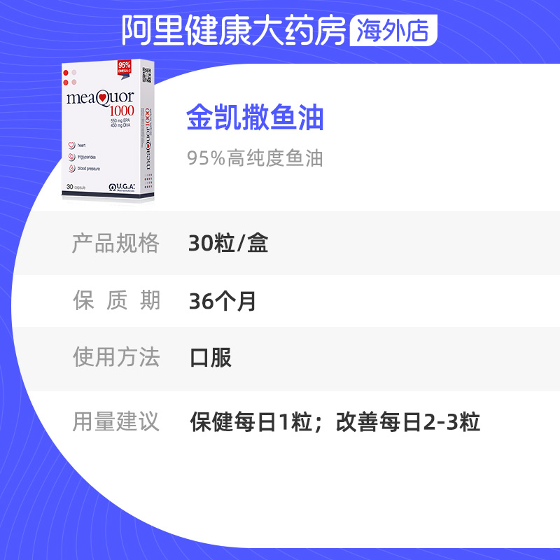 【爆款礼盒装】金凯撒鱼油omega3深海鱼油95%纯度软胶囊6盒装-图2