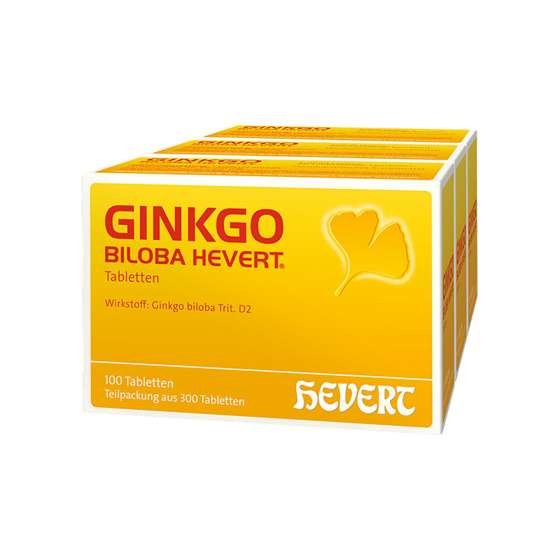 Hevert Ginkgo德国原版银杏叶精华提取物300片补脑增强记忆 - 图0