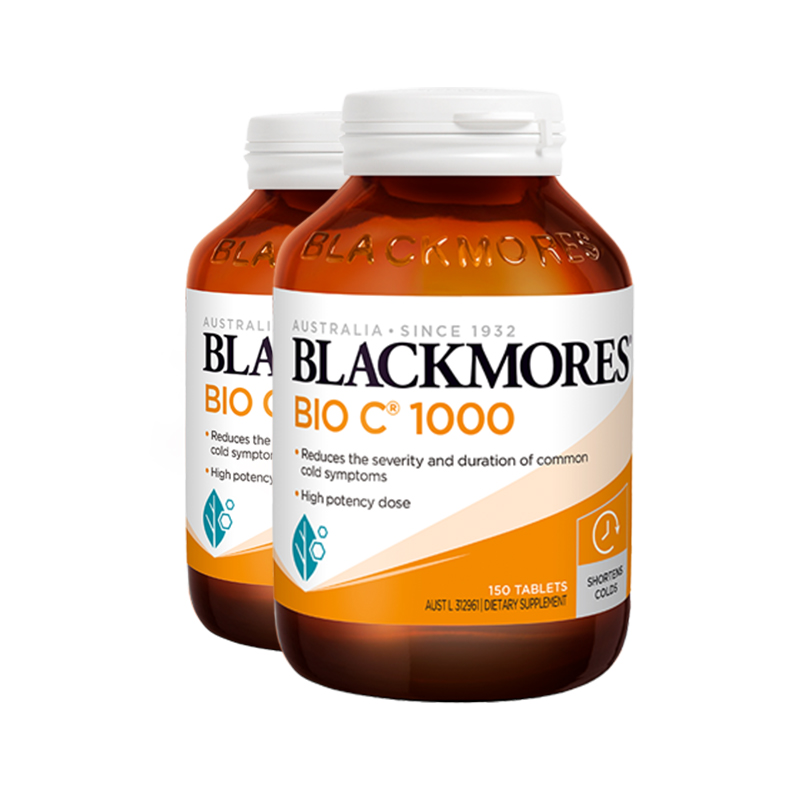 【阿里健康官方】BLACKMORES澳佳宝活性维C1000mg 150片*2高含量 - 图0