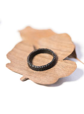 锤目纹手作风原创情侣礼物戒指