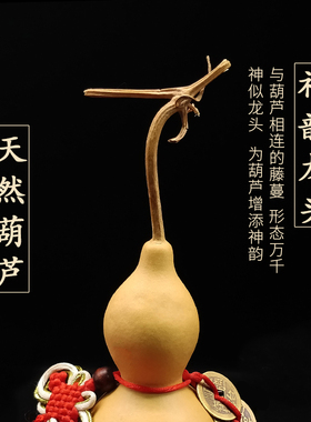 风水天然葫芦平安五帝钱大门挂件