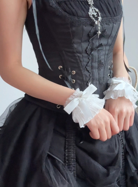 lolita蝴蝶结手环蕾丝花边手袖