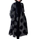 Gran lunares de lunares de longitud media abrigo de solapa grande 2023 Spring New Mother Mother Casual Fashionbreaker Coat For Women