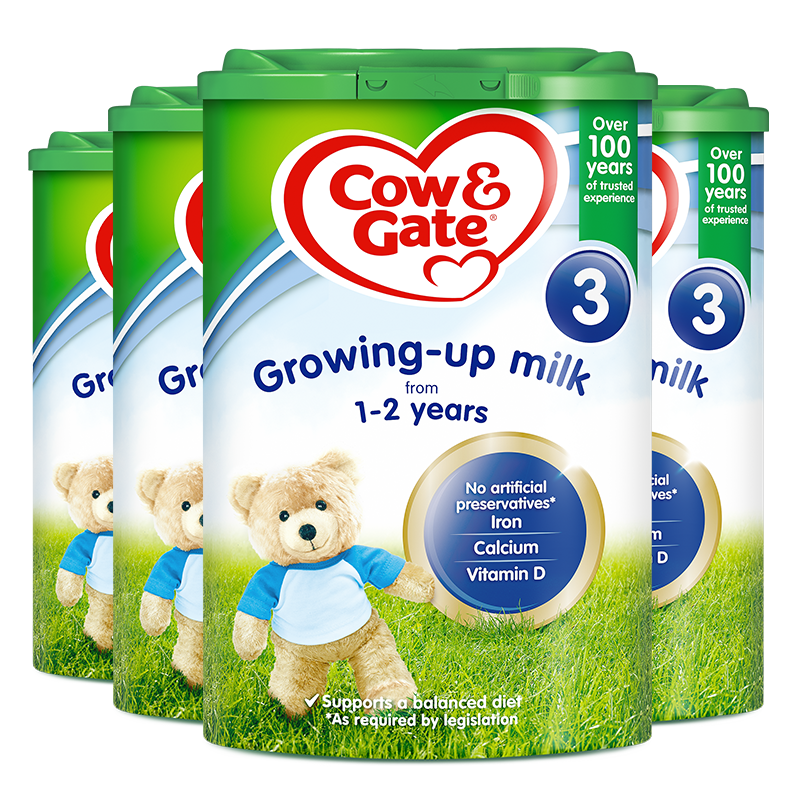 牛栏牌海外旗舰店英国牛栏 Cow&Gate3段婴幼儿奶粉12-24个月800g*四罐0