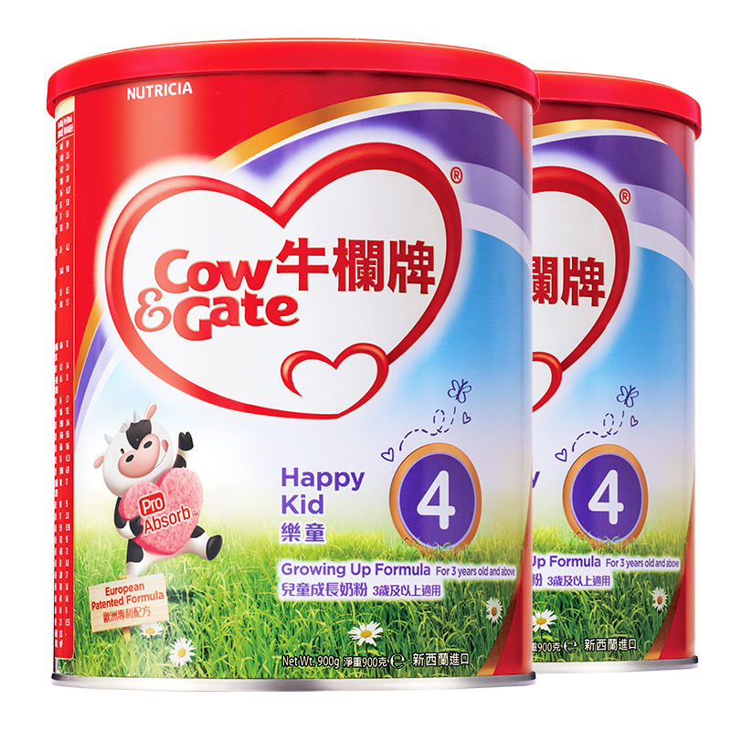 牛栏牌海外旗舰店（加入购物车）Cow&Gate/香港版牛栏牌进口奶粉4段双罐 新西兰0