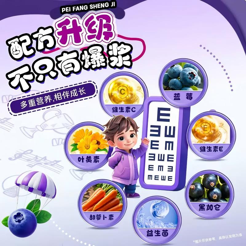 新品上新】南京同仁堂蓝莓叶黄素酯软糖儿童青少年成人眼睛近视力