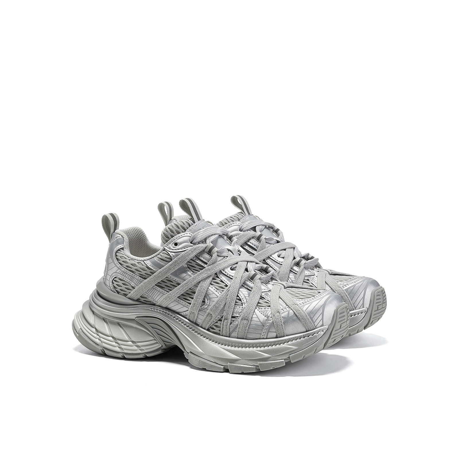 【星球物种】GGCC2025年秋季潮流复古做旧老爹鞋女捆绑设计休闲鞋 - 图3