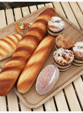 婚纱影楼装饰摆件儿童摄影拍照道具田园ins 仿真汉堡面包玩具模型