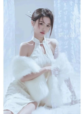 新中式汉服摄影书法纸古风拍摄用品古书背景纱古装外景字画诗词灯