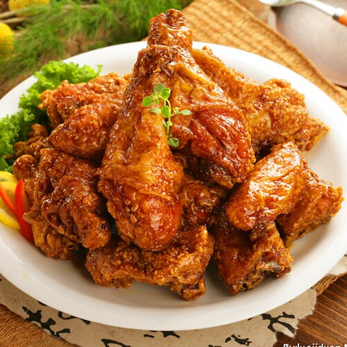 麦基斯蒜香酱油酱1kg商用韩式炸鸡酱蜂蜜芥末琥珀辣味炸鸡葱丝汁 - 图1