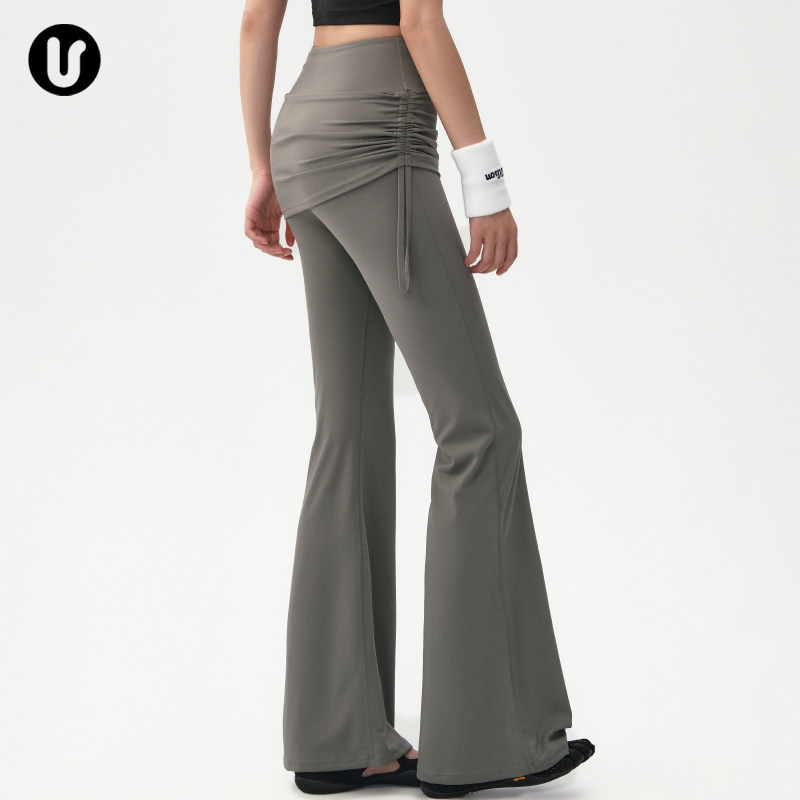 运动长裤女秋新款提臀微喇瑜伽裤裙屁帘跑步普拉提训练服健身裤子,淘宝优惠券,粉丝福利购,淘宝优惠卷