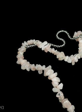 水滴桃花粉晶石天然石浪漫女士