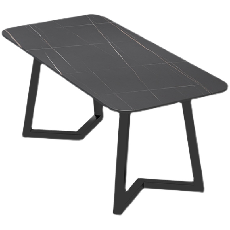 轻奢时尚桌椅工业风铁艺岩板餐桌小酒馆音乐酒吧咖啡西餐厅奶茶店 - 图3