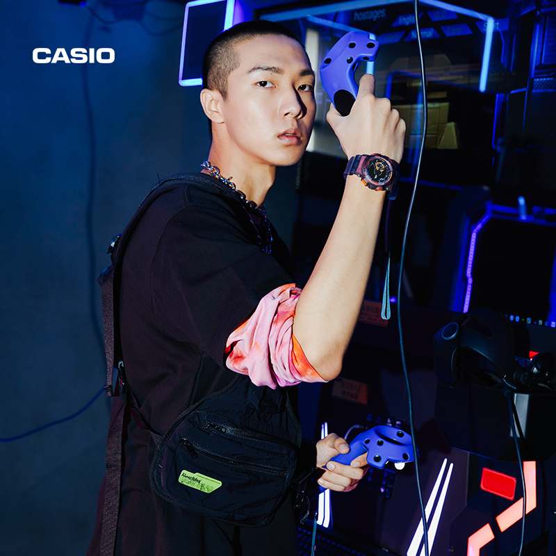 casio卡西欧海外旗舰店GA-110LS防水手表男官网官方运动G-SHOCK - 图1