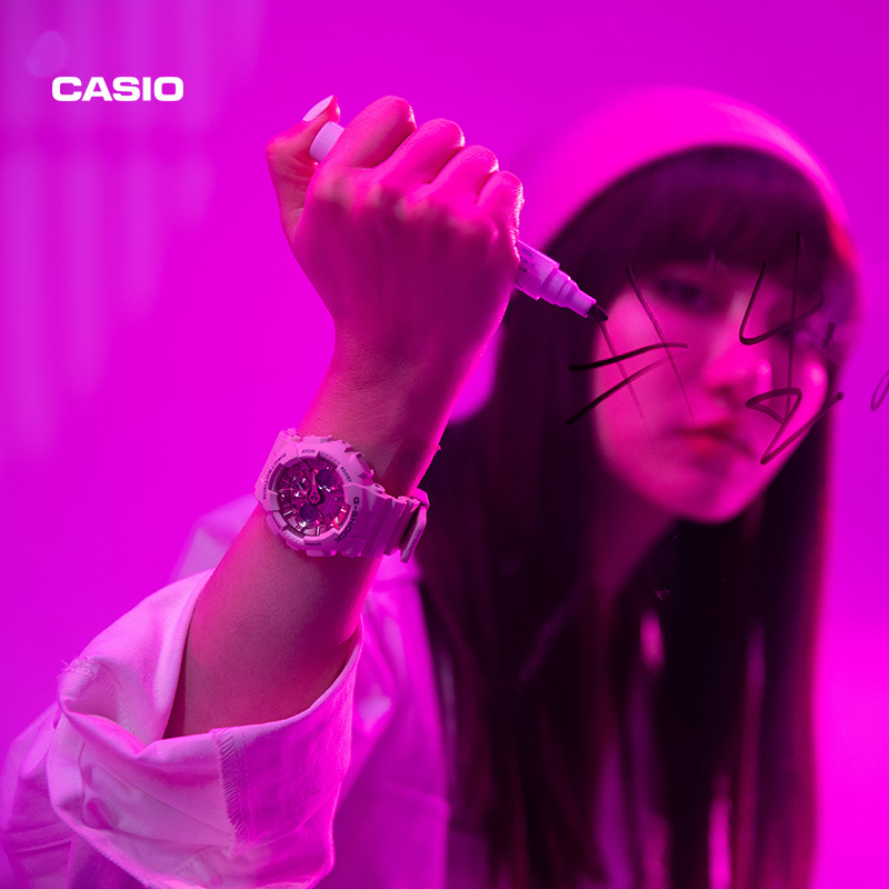 【礼物】casio卡西欧旗舰店GMA-S120MF手表女士官方正品G-SHOCK-图0