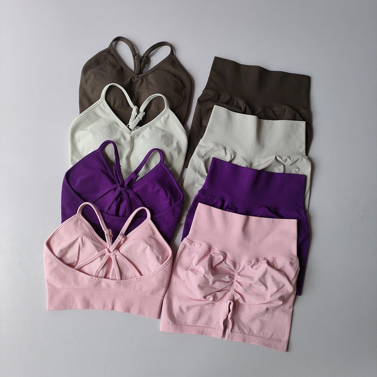 夏季新款缝运动套装健身服女运动套装三分提臀短裤瑜伽服套装网红,淘宝优惠券,粉丝福利购,淘宝优惠卷