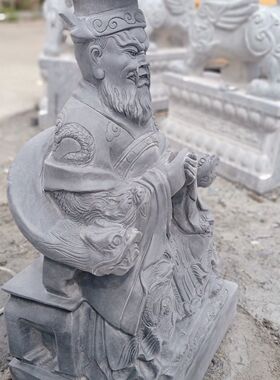 石雕龙王爷神像青石龙王爷雕塑龙王庙村庄供奉地藏王菩萨石头神像