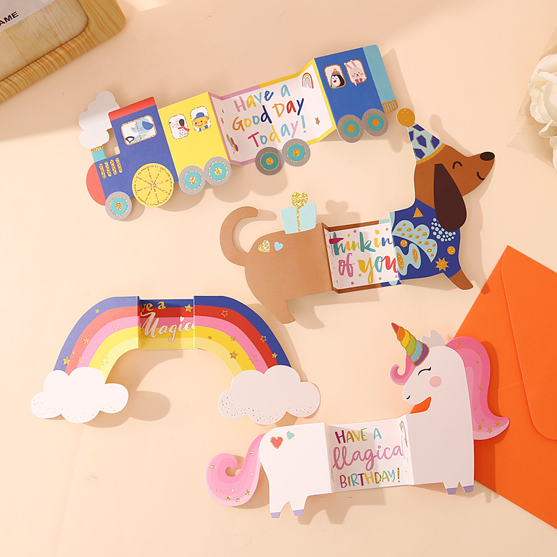 Thank you and blessing children cartoon card