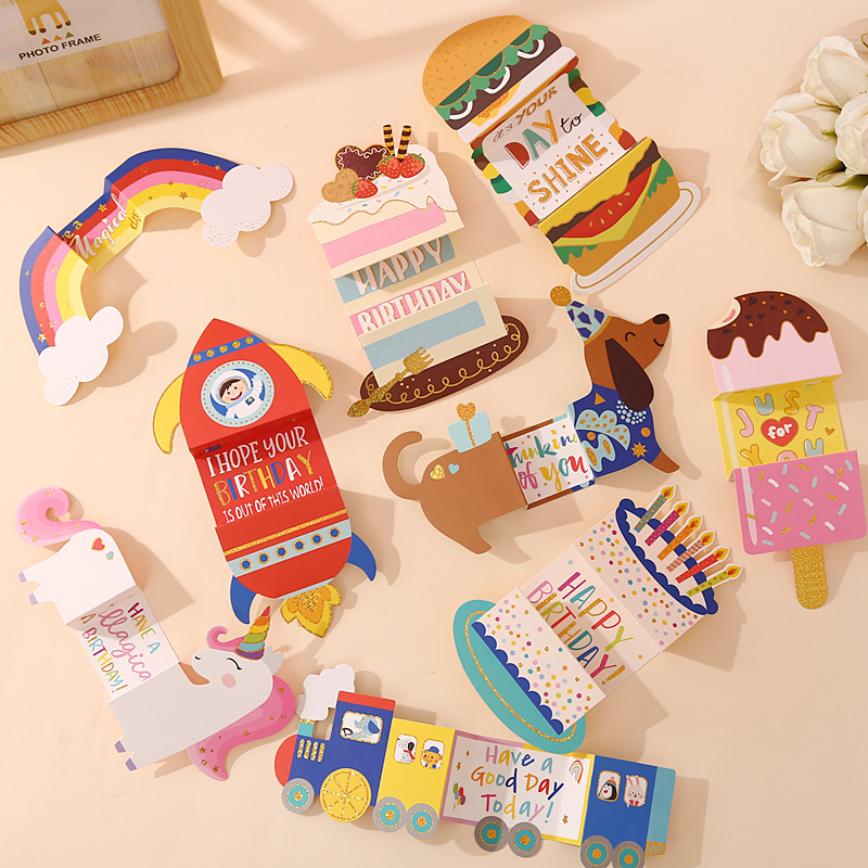 Thank you and blessing children cartoon card