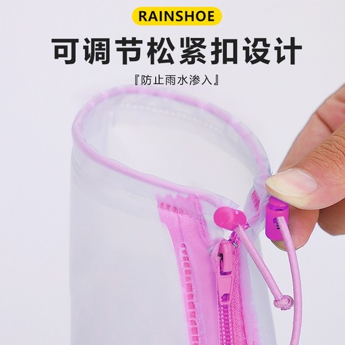 健江儿童雨鞋套男女童防水防滑脚套宝宝学生水鞋加厚耐磨外穿雨靴-图1