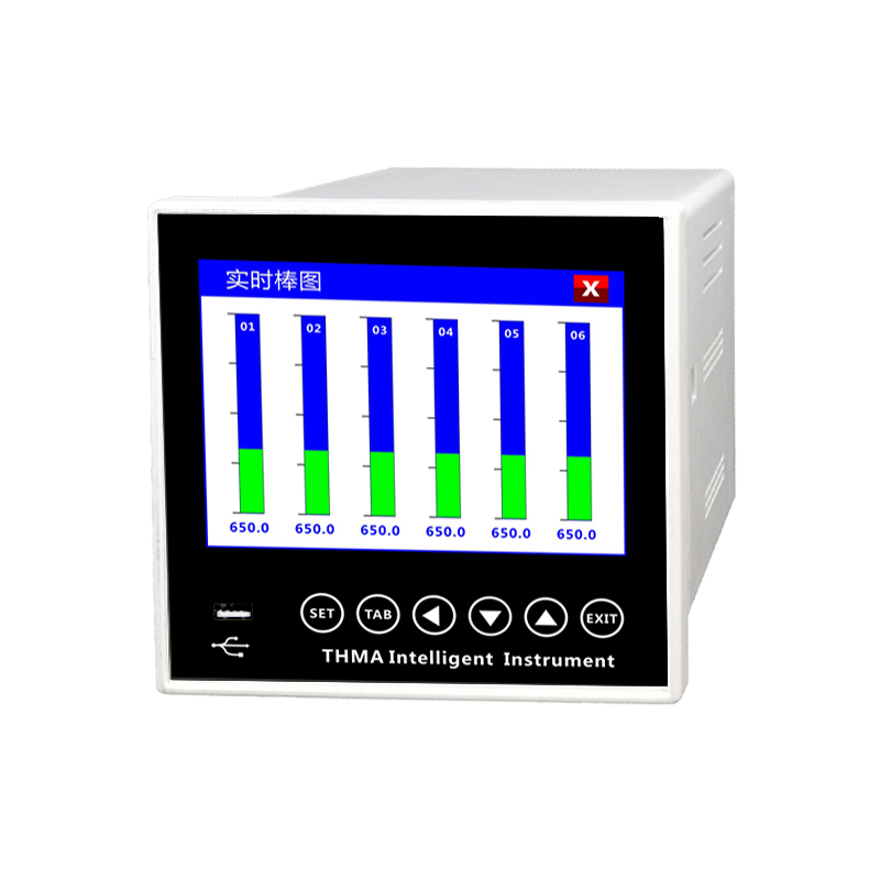 多路温控器6路2路4路温控4-20mA温控仪0-10V温度压力USB无纸记录