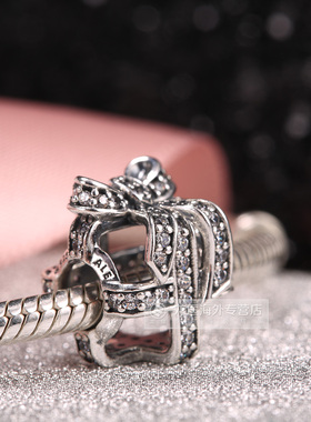 潘多拉首饰镂空蝴蝶结串珠