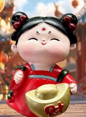 新款古风糖小梦唐风冰箱贴家居客厅装饰品磁吸小摆件女生节日礼品