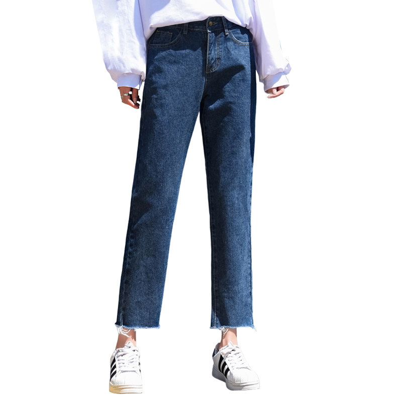 网红裤子女抖音九分显瘦百搭牛仔裤 艺雷莉牛仔裤