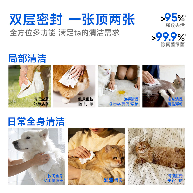 里兜宠物桶装湿巾猫咪狗狗专用湿纸巾擦脚免洗澡眼部泪痕清洁屁股,淘宝优惠券,粉丝福利购,淘宝优惠卷