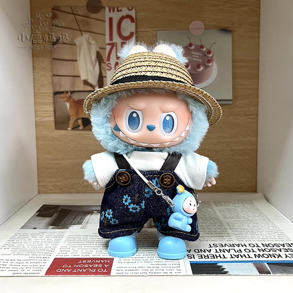 仅售娃衣3.0labubu娃衣前方高能3代拉布布衣服搪胶公仔着替背带裤 - 图3