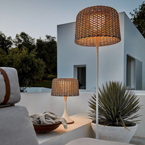 Outdoor Floor Lamp Courtyard Lamp Solar Garden Lamp Solar Garden Lamp Vines Outdoor Chandelia Waterproof Straw Terrace Lamp Villa Terrace Lamp