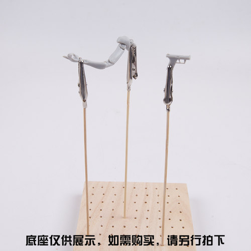 金属上色夹模型用涂装喷漆竹签夹子鳄鱼夹钢头夹手办自制插板木制 - 图1