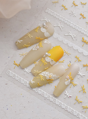 蝴蝶结美甲贴纸蝴蝶结指甲装饰品